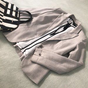 ZARA Light Gray Suit Blazer Jacket